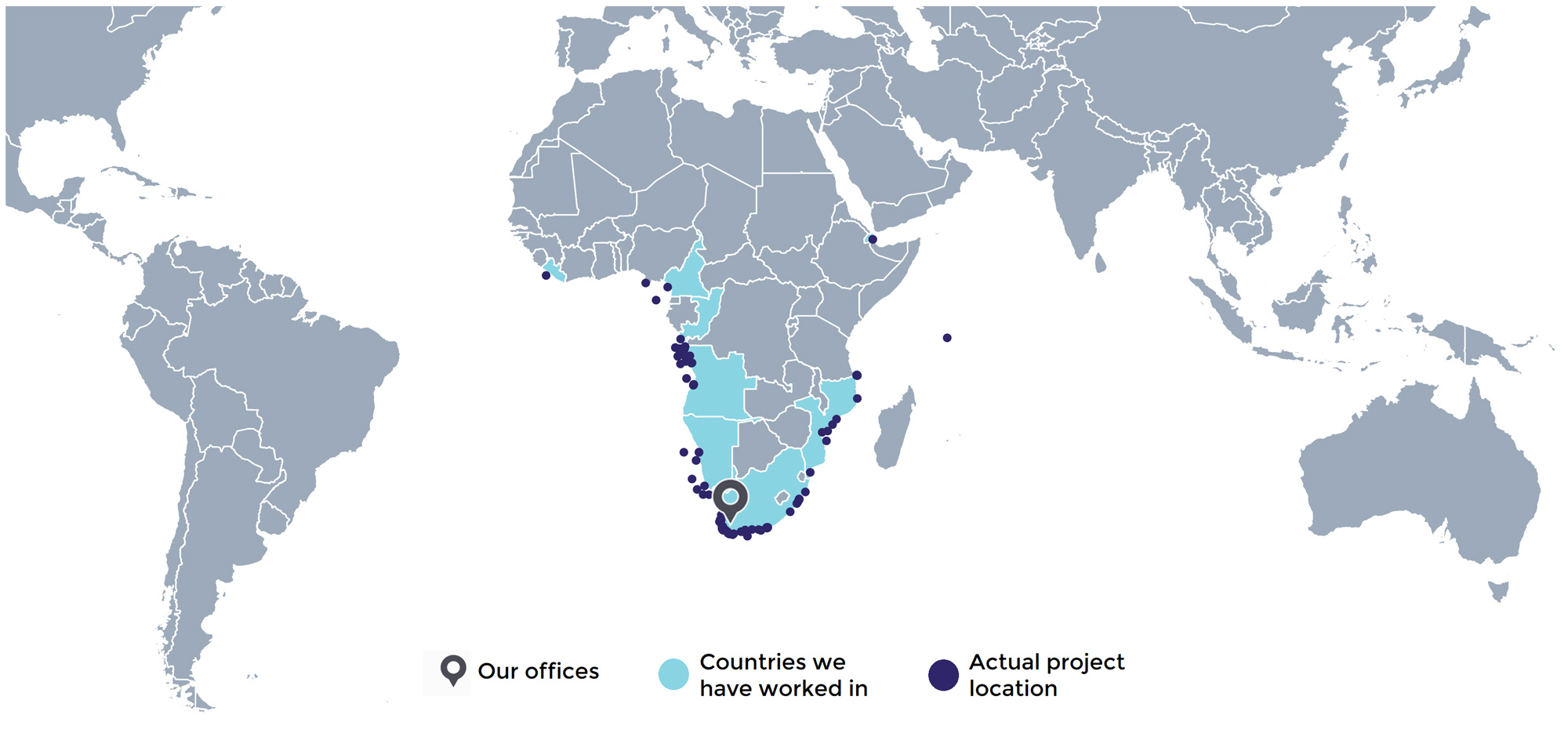 Map of Where We Work - Lwandle